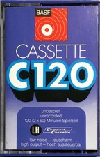BASF C 120 LH Vintage 1971 Audio Cassette Tape Type I 120 min Made in Germany 