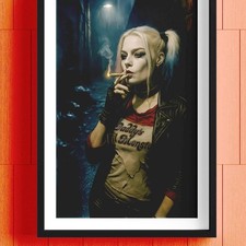 Affiche / Poster HARLEY QUINN qui fume