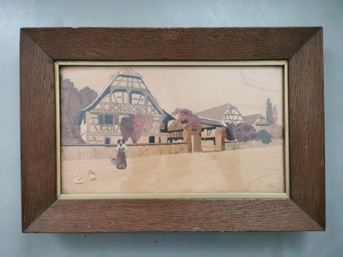 Village alsacien marqueterie