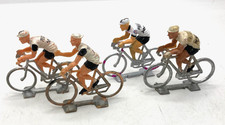 44362 COFALU / PLASTIQUE / TOUR DE FRANCE / LOT 4 CYCLISTES PEUGEOT 1/32
