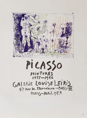 Pablo picasso affiche 1957 - picasso,