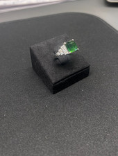 Bague tourmaline verte coussin - tourmaline,