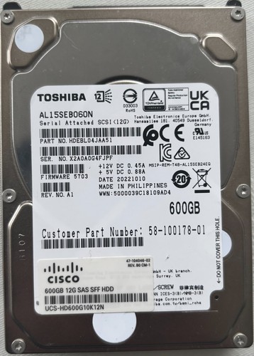 Toshiba 600gb 12g - 600gb, 2.5"