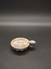 Tastevin en métal argenté à