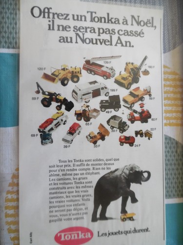 Tonka page pub 1974 fiche - page, -fiche