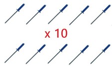 10 RIVET BLEU POUR PLAQUE