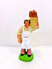 Santon en terre cuite peint Didier de collection  " Le Boulanger " (11,5 cm )