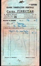 NICE (06) GRANDE TORREFACTION / CAFES "FINECTAR" Facture en 1931