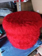 Pouf vintage rouge