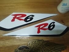 Yamaha YZF R6 2000 collines de capot arrière blanc autocollants vinyle autoco...