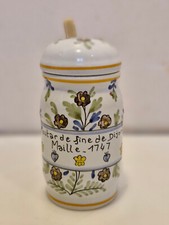 Géo Martel / Desvres - Moutardier de collection "Maille" - Signé - Parfait état