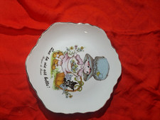 ♥ Ancienne Assiette en Porcelaine Que La Vie Est Belle Bergère de France Vintage