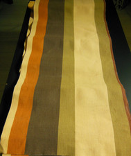 Tissu ancien vintage ameublement Chaise marron vert 2 m 30 sur 34,5 cm B1