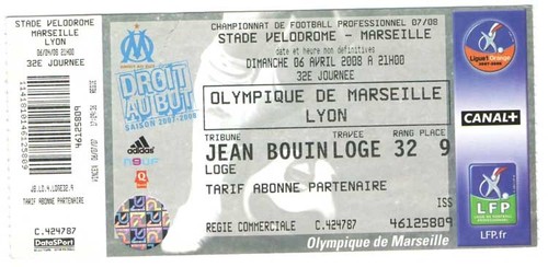 Billet place om olympique - om,