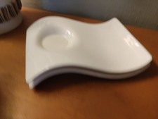 2 Soucoupes Villeroy & Boch "New Wave blanc "