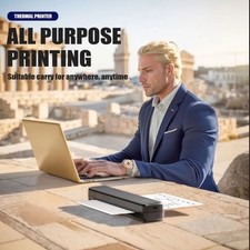 Imprimante Thermique Portable Sans Encre Compatible Format A4 Compacte Légère