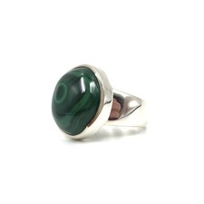Bague argent 925 malachite