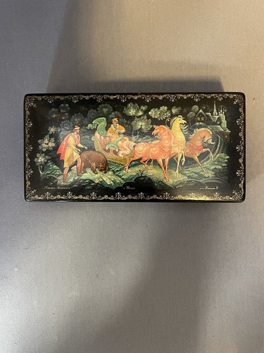 Boîte laqué russe - laqué,