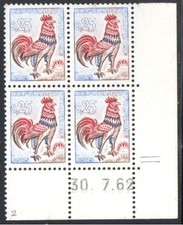 Coin daté Coq n° 1331 du 30/7/1962 **