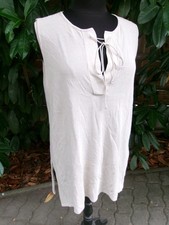 Robe courte tunique mako coton beige fil doré Sarah Pacini t.U 36/38 Made  Italy