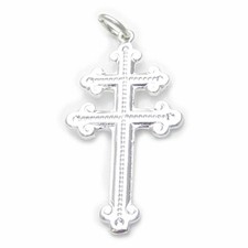 Croix de Lorraine pendentif à breloque en argent sterling .925 x 1 Croix --SFP!