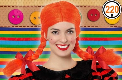 Perruque tresse orange - perruque,