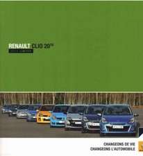 Brochure Catalogue RENAULT Clio 20th 03/2010 France