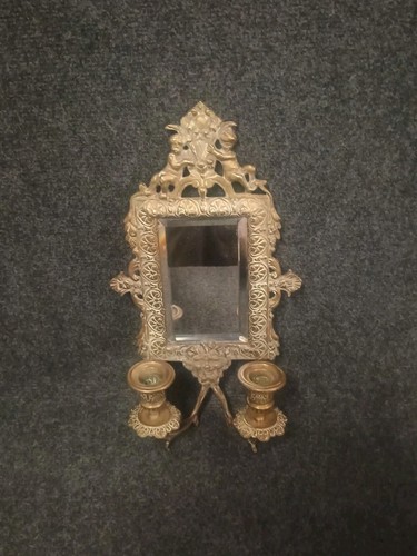 Ancien miroir bronze - ancien,