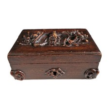 Ancienne Boîte A Bijoux En Bois Collection Antiquité Brocante 