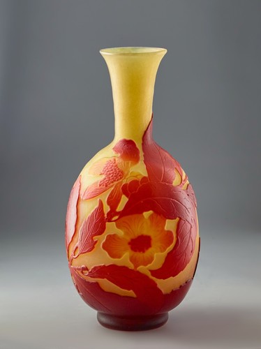 Gallé vase floral original - floral,