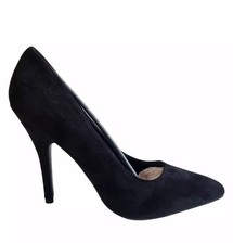 Escarpins noirs suedine en 41 talon 13 cm neuves