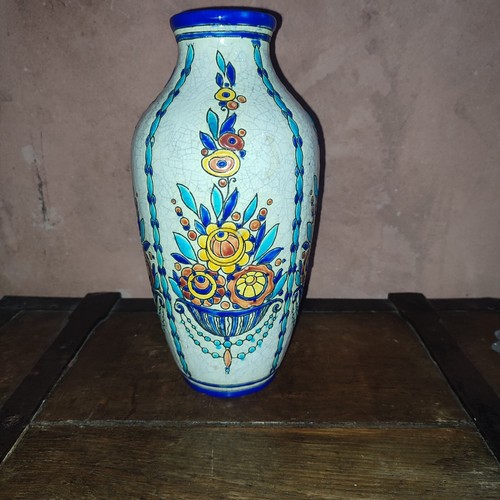 Vase faience art déco - faience,