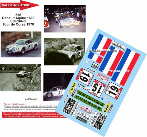 Decals ref 0635 alpine - 1/24,
