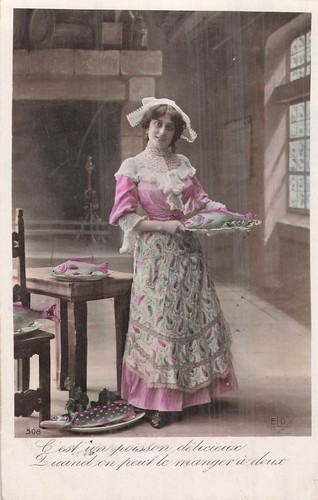 1er avril femme coiffe - cp,