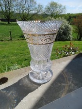 ancien grand vase en cristal