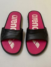 Mules sandales tongs 39 plastique noir fuchsia ARENA piscine, plage