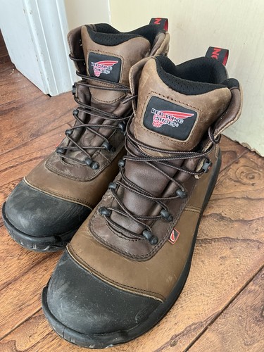 Red wing work boots - red,