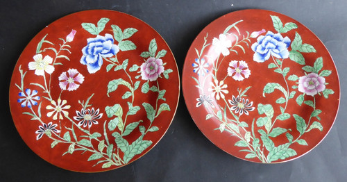 Joli paire assiettes - paire,