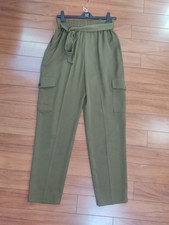 Pantalon femme cargo kaki