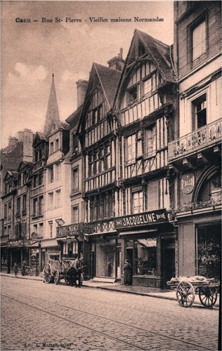 Cpa caen rue pierre - cpa, 14