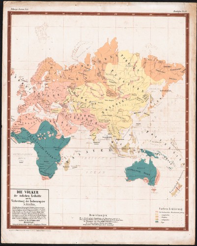 1858 rare carte - rare, lithographie