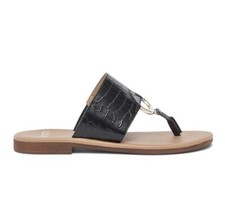 ERAM Tongs mules cuir noir