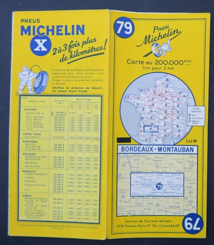Carte michelin old map - michelin, n°79