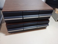 Lot 2 boîtes de rangement cassettes K7 en bois SUPREME 3 tiroirs