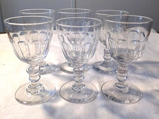 6 Verres EN CRISTAL DE BACCARAT MODELE CLERMONT A CÔTES PLATES XIX ème