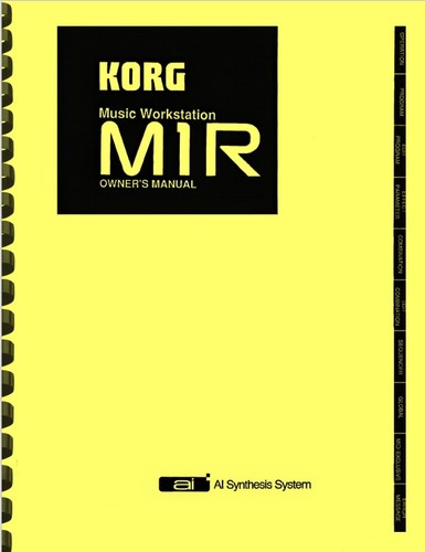 Korg m1r rack owner - korg, manual