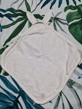 Doudou plat lapin blanc bleu rayé motifs bateaux PETIT BATEAU - 34594