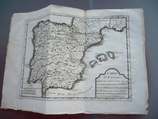 CARTE DE L'ESPAGNE  portugal 17° SIECLE PAR MARIANI 1680
