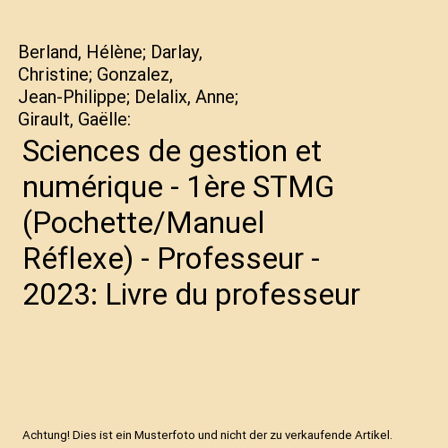 Sciences gestion et - de,