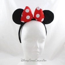 Serre-tête à oreilles de Minnie DISNEY Ear noeud rouge pois blanc headband 21 cm
